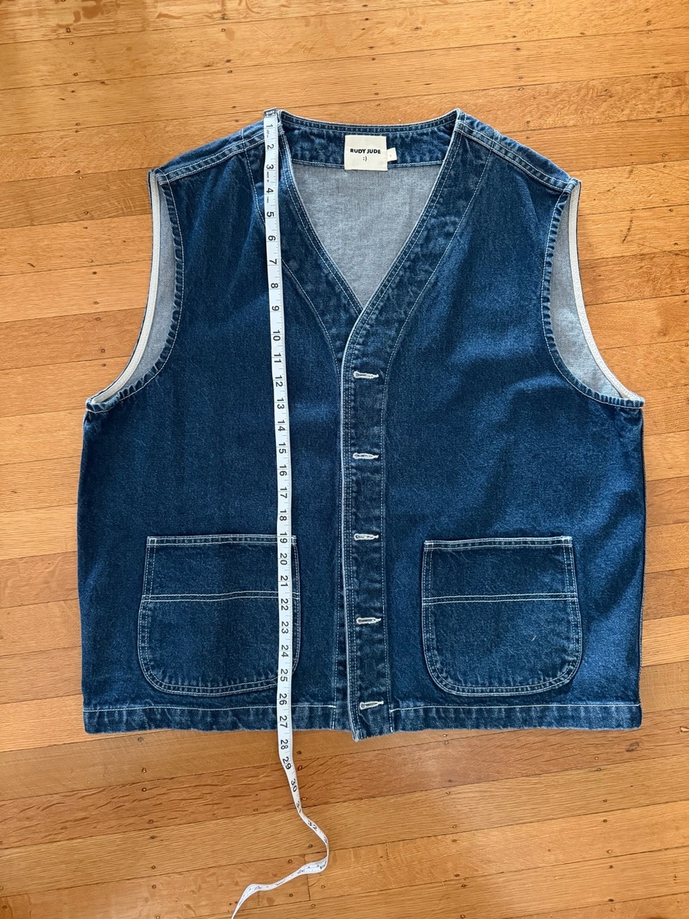 Rudy Jude Roper Vest in Tumbled Indigo size large - Picture 3 of 4
